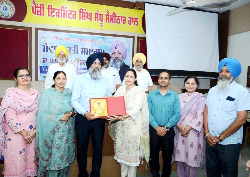 Principal Dr Tarsem Singh Bhinder was given a grand farewell on his retirement